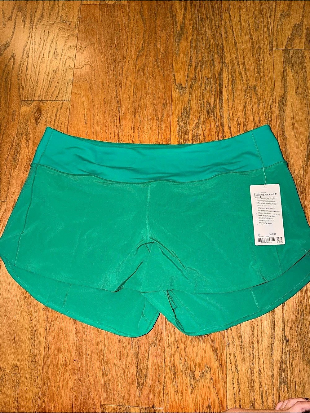 Lululemon Speed Up HR Short 4" *Lined Athletic Shorts Green Waist 20